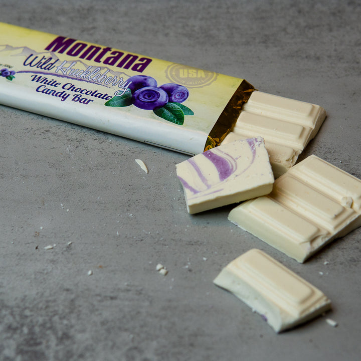 White Chocolate Huckleberry Candy Bar